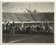 10" x 8" Glossy Photo From the 1934 Three Stooges Film "Three Little Pigskins" at Gilmore Field in Hollywood -- Very Good Condition